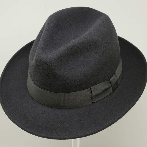 Lightweight Fedora - 100% Wool Felt - Crushable for Travel - Water Resistant - S - Picture 2 of 7